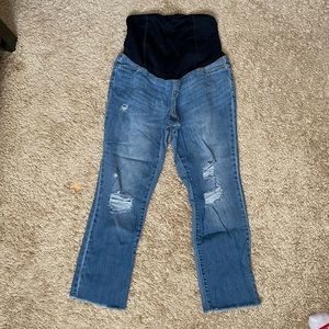 Isabel Maternity Straight Crop Jeans